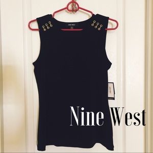 Black Nine West Tank With Gold Hardware